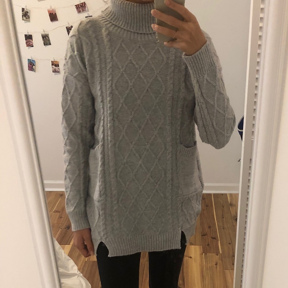 gray sweater dress